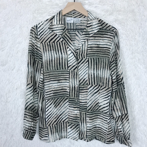 Jacqueline Ferrar Silk Button Down Blouse - Picture 1 of 6